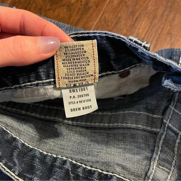 BKE Drew Boot Cut Thick Stitch Denim Blue Jeans - Picture 11 of 11